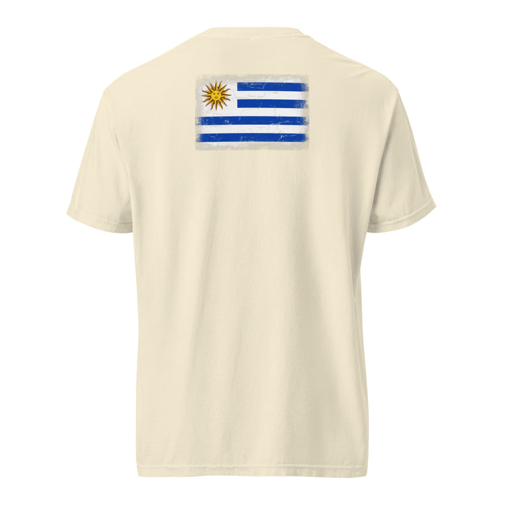 Uruguay Flag Tee — Back — Ivory