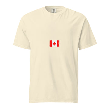 Canada Flag Tee | Minimal | Unisex | Heavyweight Cotton