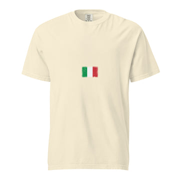 Italy Flag Tee | Minimal | Unisex | Heavyweight Cotton