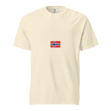 Norway Flag Tee | Minimal | Unisex | Heavyweight Cotton