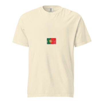 Portugal Flag Tee | Minimal | Unisex | Heavyweight Cotton