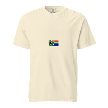 South Africa Flag Tee | Minimal | Unisex | Heavyweight Cotton