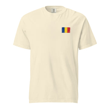 Romania Flag Tee | Front | Unisex | Heavyweight Cotton