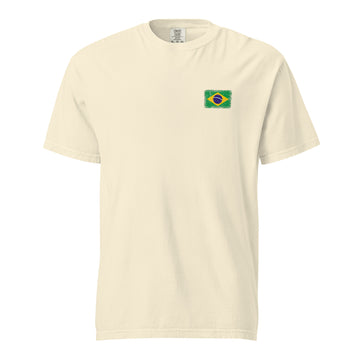 Brasil Flag Tee | Front | Unisex | Heavyweight Cotton