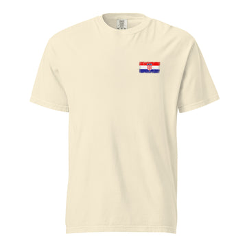 Croatia Flag Tee | Front | Unisex | Heavyweight Cotton