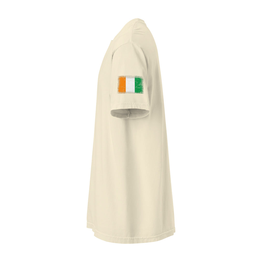 Côte d'Ivoire Flag Tee — Sleeve — Ivory