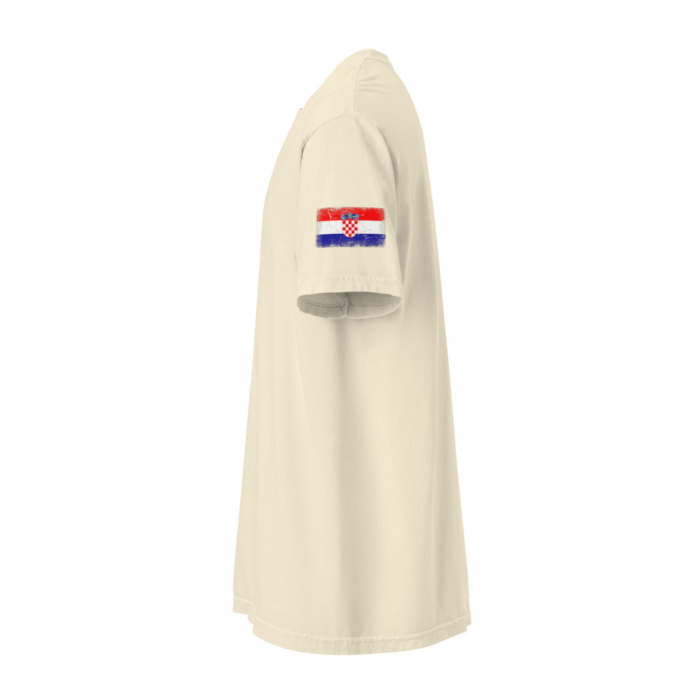 Croatia Flag Tee — Sleeve — Ivory
