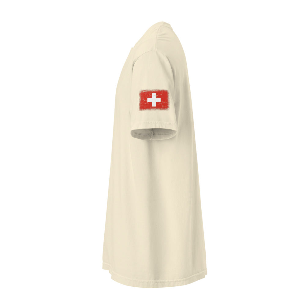 Switzerland Flag Tee — Sleeve — Ivory