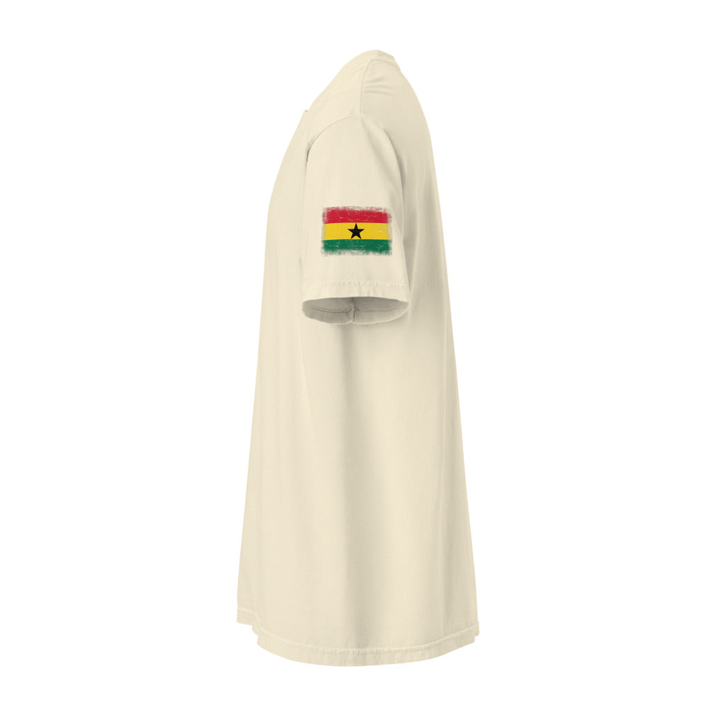 Ghana Flag Tee — Sleeve — Ivory