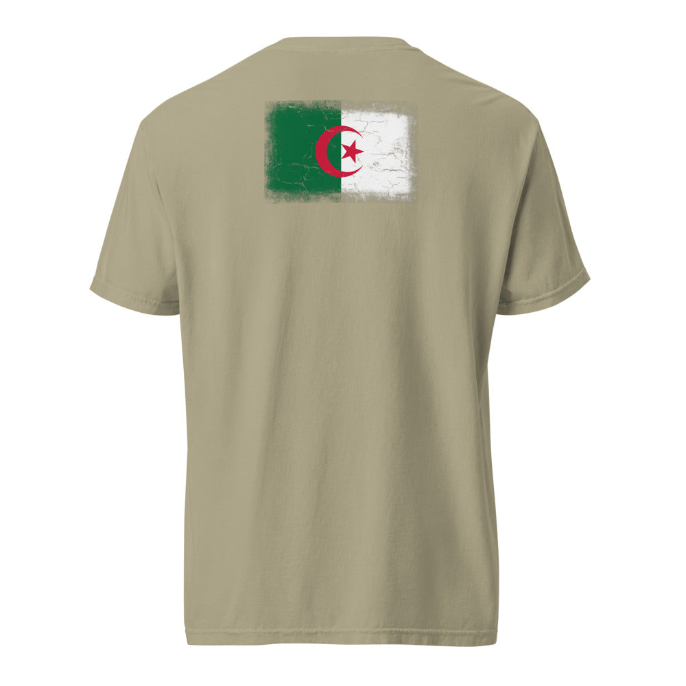 Algeria Flag Tee — Back — Khaki