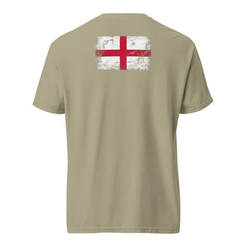 England Flag Tee | Back Print | Unisex | Heavyweight Cotton
