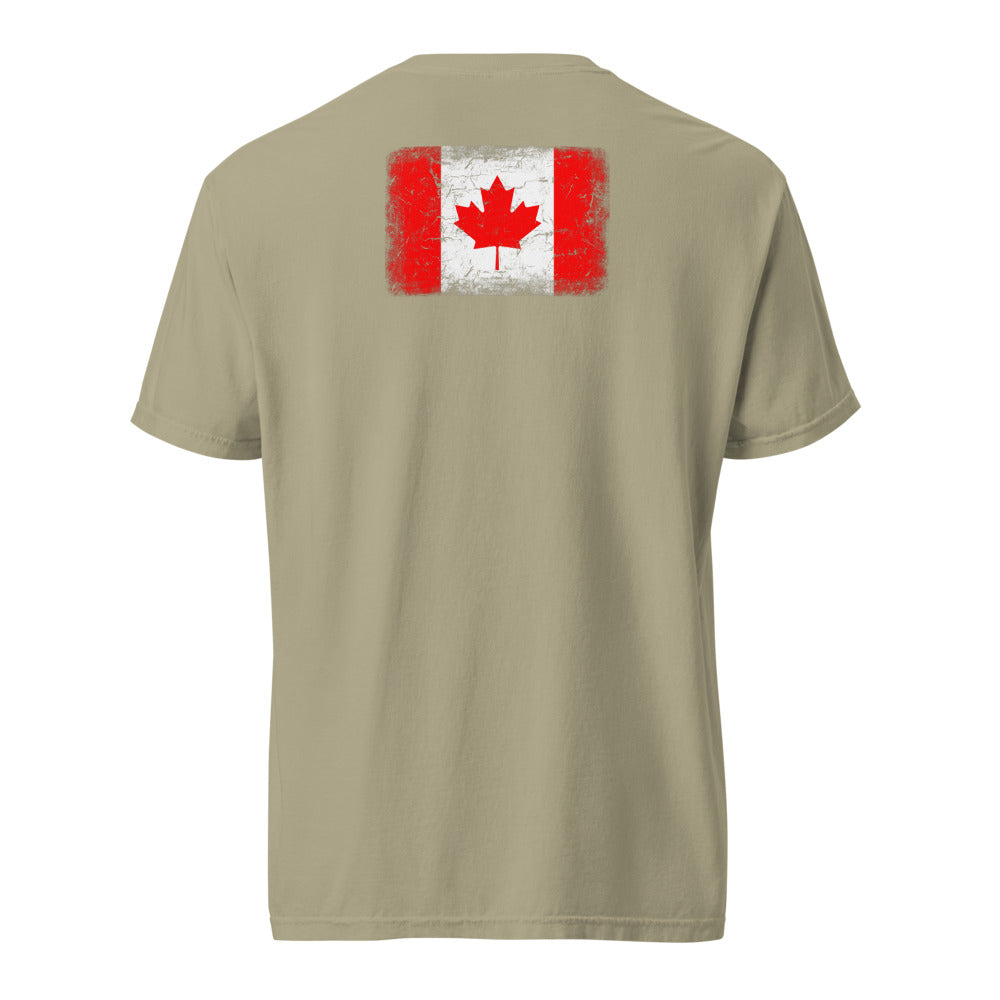 Canada Flag Tee — Back — Khaki