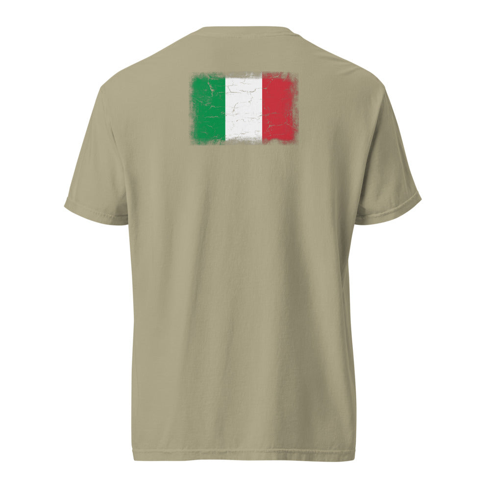 Italy Flag Tee — Back — Khaki