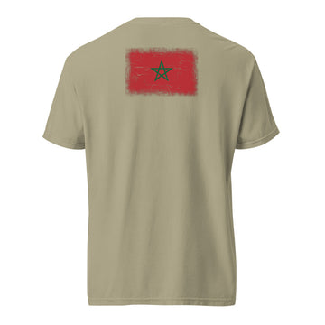 Morocco Flag Tee | Back Print | Unisex | Heavyweight Cotton