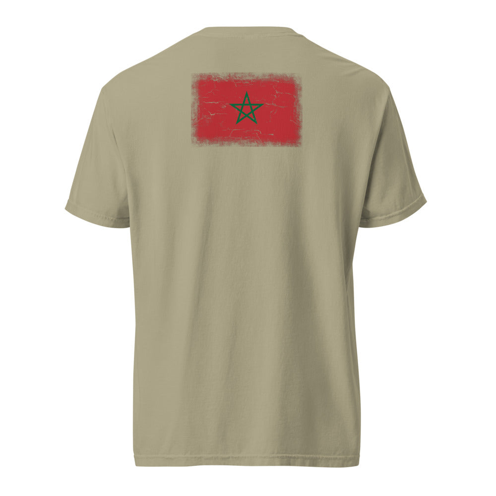 Morocco Flag Tee — Back — Khaki
