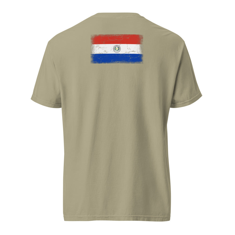 Paraguay Flag Tee — Back — Khaki