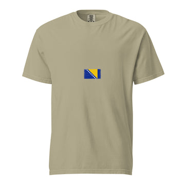 Bosnia and Herzegovina Flag Tee | Minimal | Unisex | Heavyweight Cotton