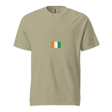 Côte d'Ivoire Flag Tee | Minimal | Unisex | Heavyweight Cotton
