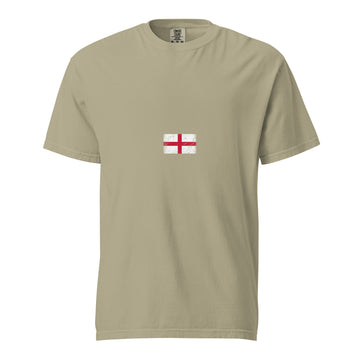England Flag Tee | Minimal | Unisex | Heavyweight Cotton