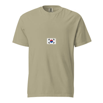 South Korea Flag Tee | Minimal | Unisex | Heavyweight Cotton
