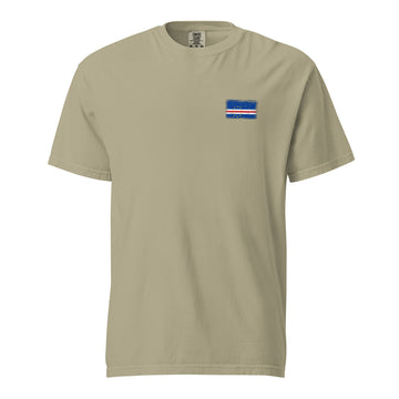 Cape Verde Flag Tee | Front | Unisex | Heavyweight Cotton