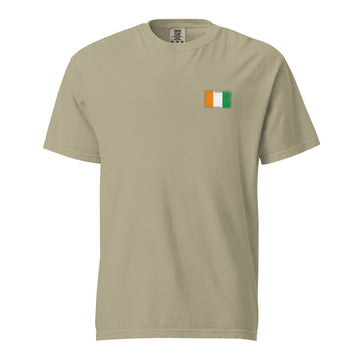 Côte d'Ivoire Flag Tee | Front | Unisex | Heavyweight Cotton