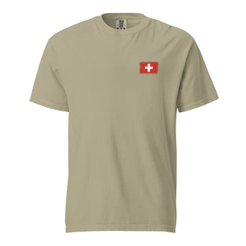 Switzerland Flag Tee | Front | Unisex | Heavyweight Cotton