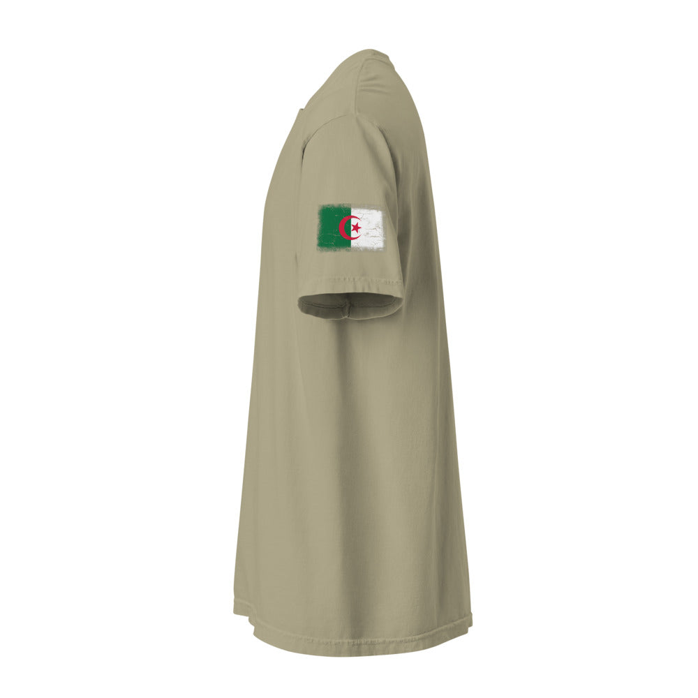 Algeria Flag Tee — Sleeve — Khaki