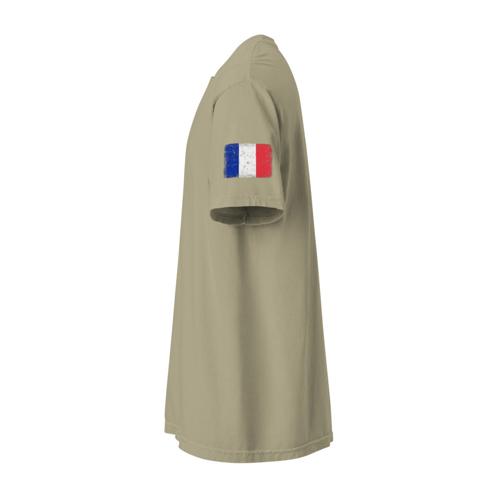 France Flag Tee — Sleeve — Khaki