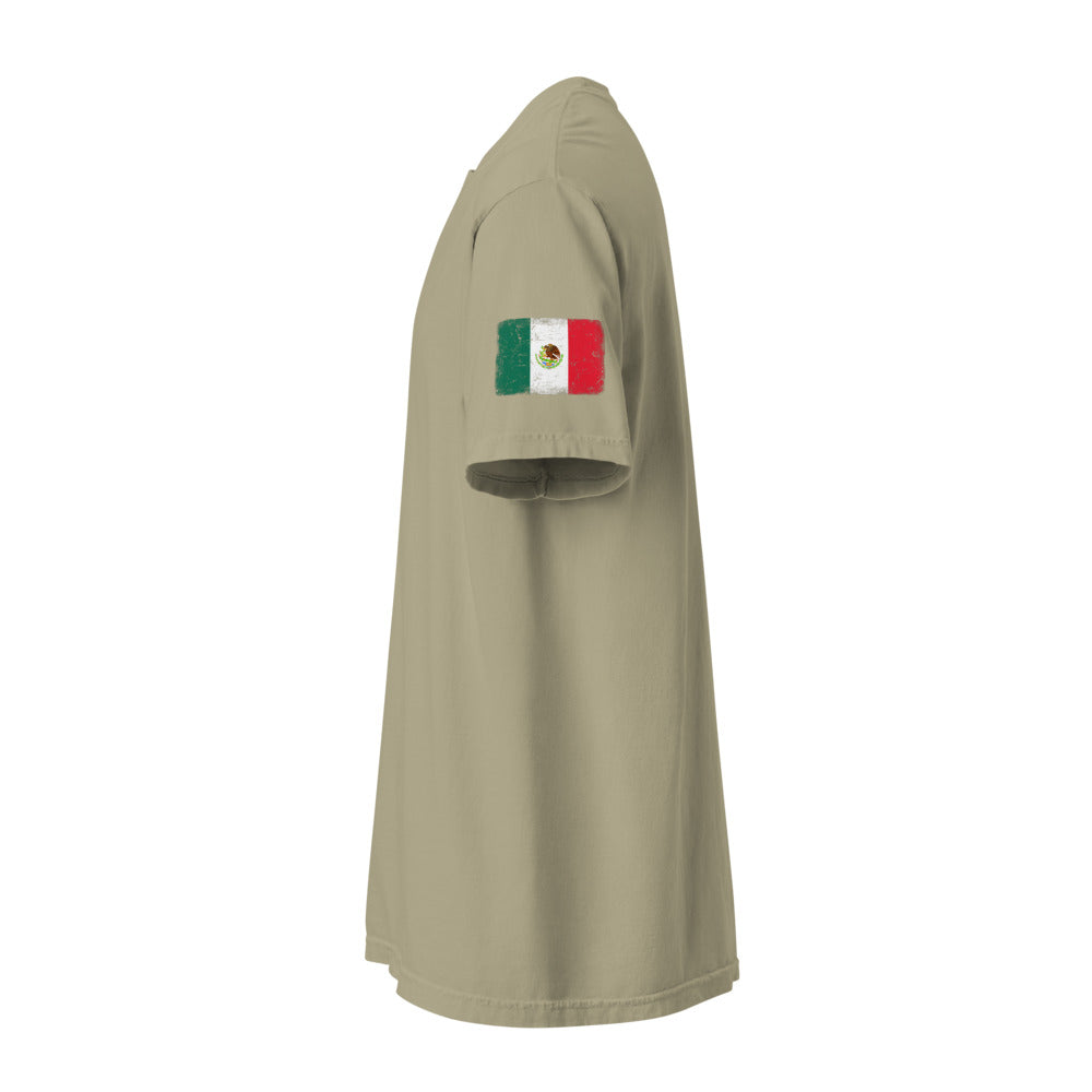 Mexico Flag Tee — Sleeve — Khaki