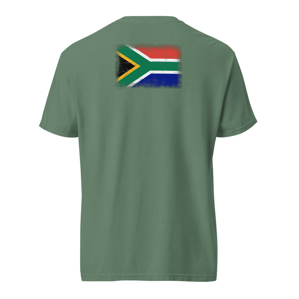 South Africa Flag Tee — Back — Light Green