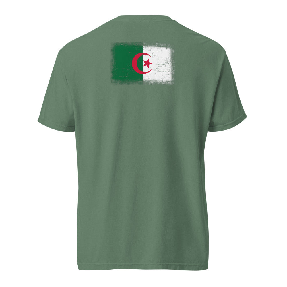 Algeria Flag Tee — Back — Light Green