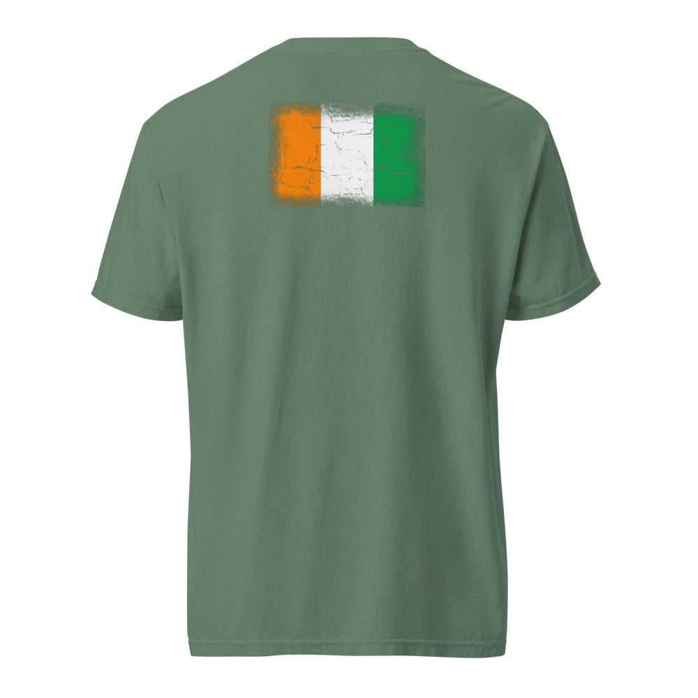 Côte d'Ivoire Flag Tee — Back — Light Green