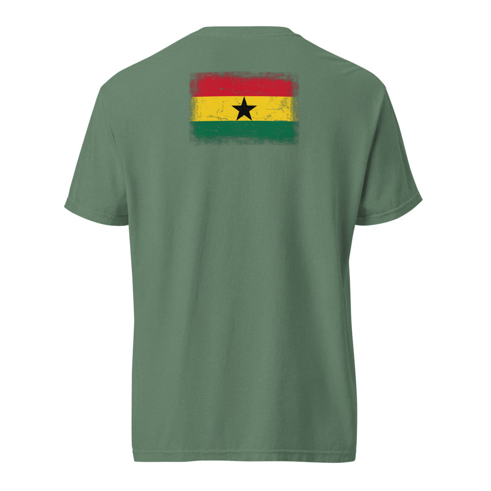Ghana Flag Tee — Back — Light Green