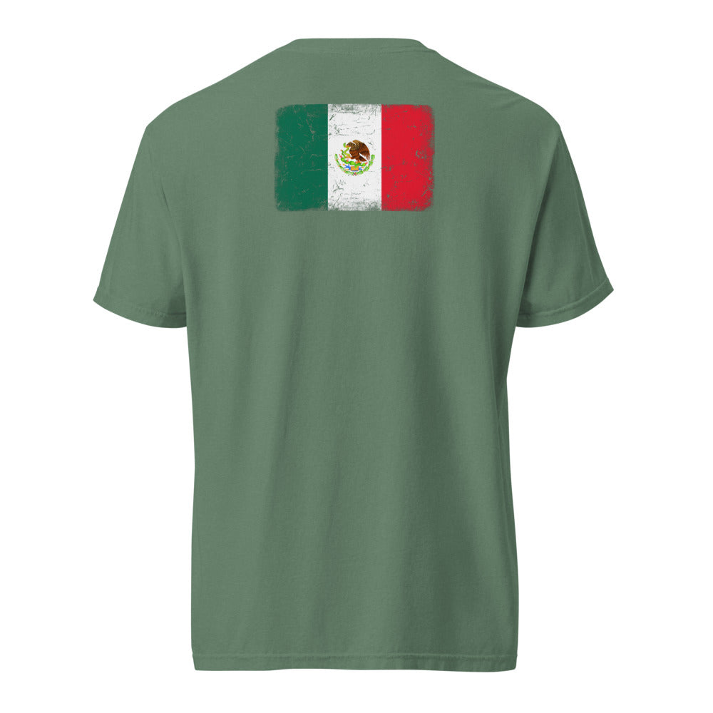 Mexico Flag Tee — Back — Light Green