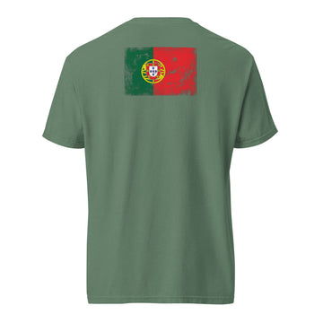 Portugal Flag Tee | Back Print | Unisex | Heavyweight Cotton