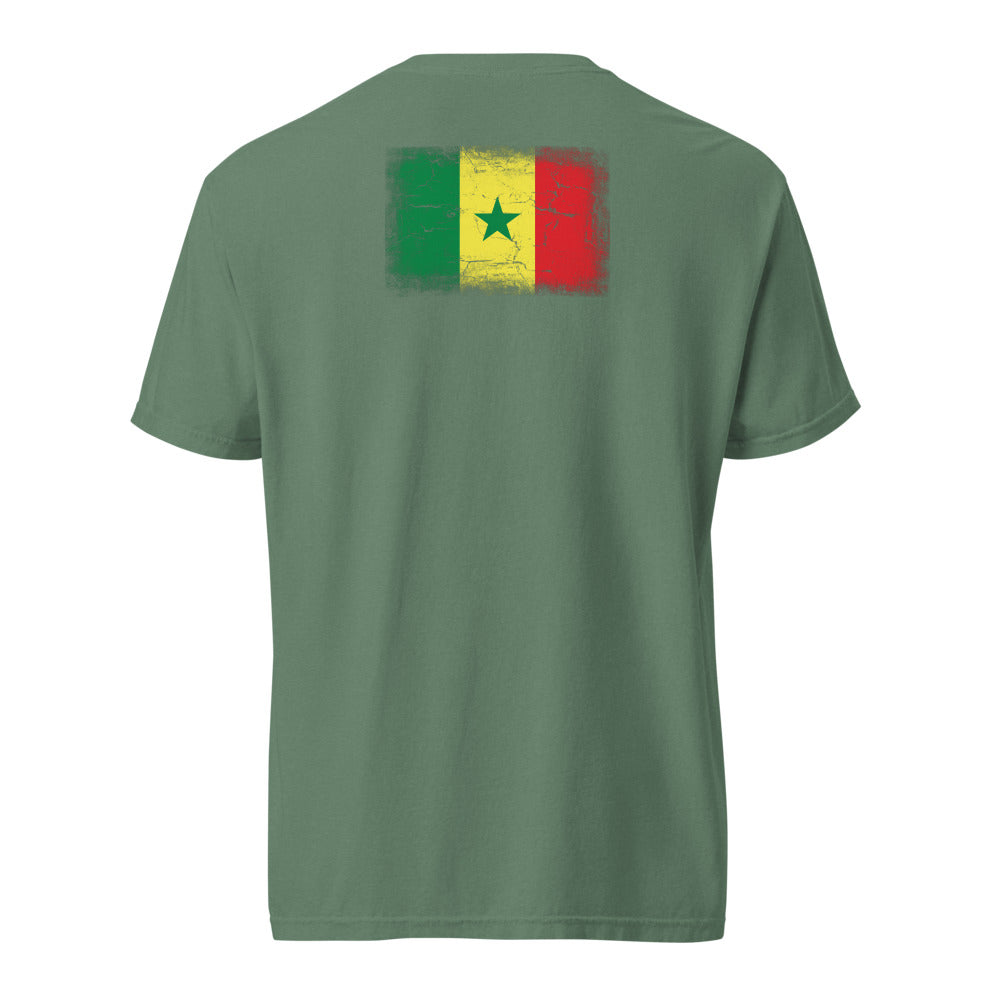 Senegal Flag Tee — Back — Light Green