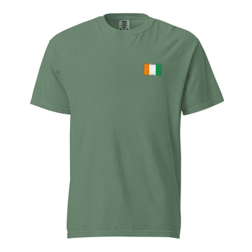 Côte d'Ivoire Flag Tee | Front | Unisex | Heavyweight Cotton