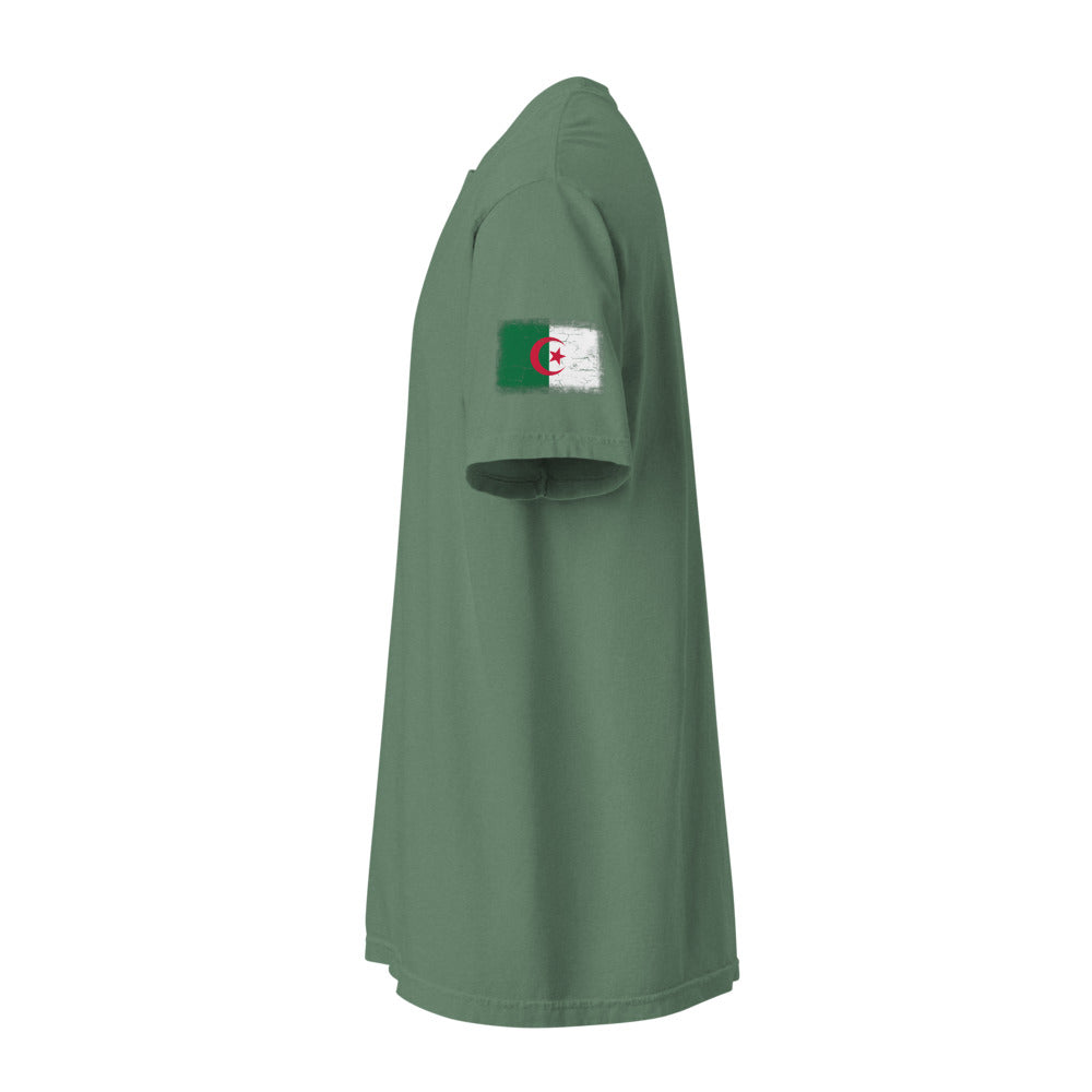 Algeria Flag Tee — Sleeve — Light Green
