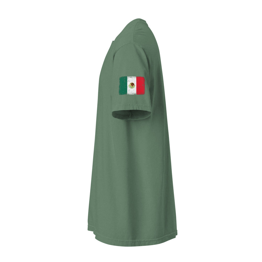Mexico Flag Tee — Sleeve — Light Green