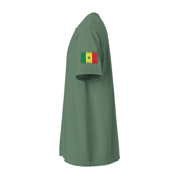 Senegal Flag Tee | Sleeve Badge | Unisex | Heavyweight Cotton