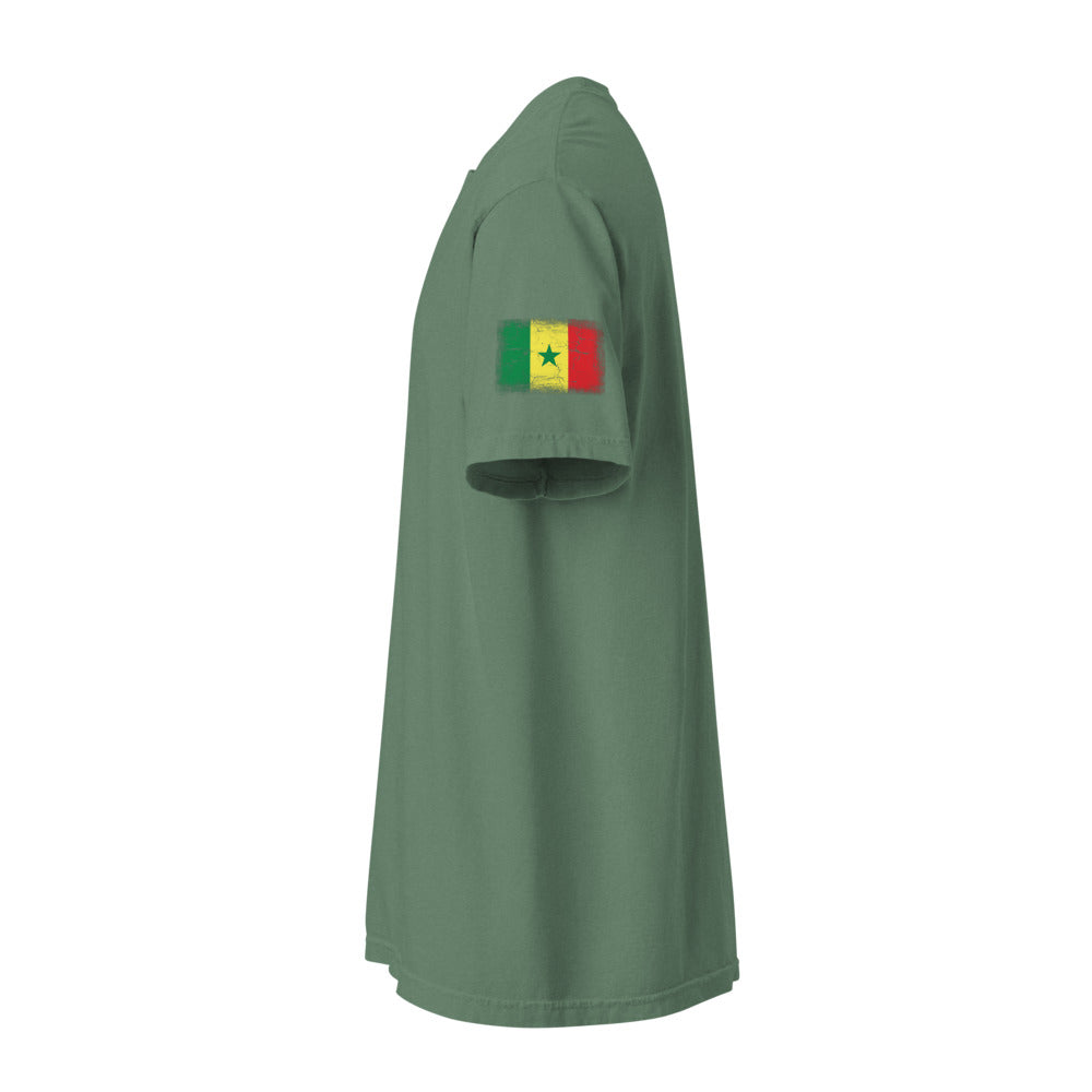 Senegal Flag Tee — Sleeve — Light Green