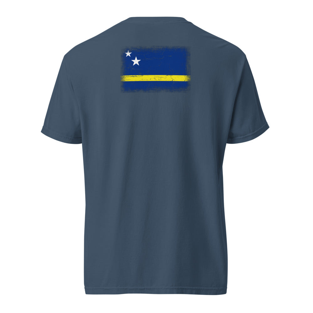 Curacao Flag Tee — Back — Midnight