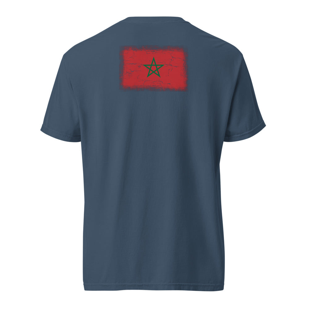 Morocco Flag Tee — Back — Midnight