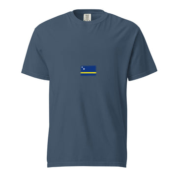 Curaçao Flag Tee | Minimal | Unisex | Heavyweight Cotton