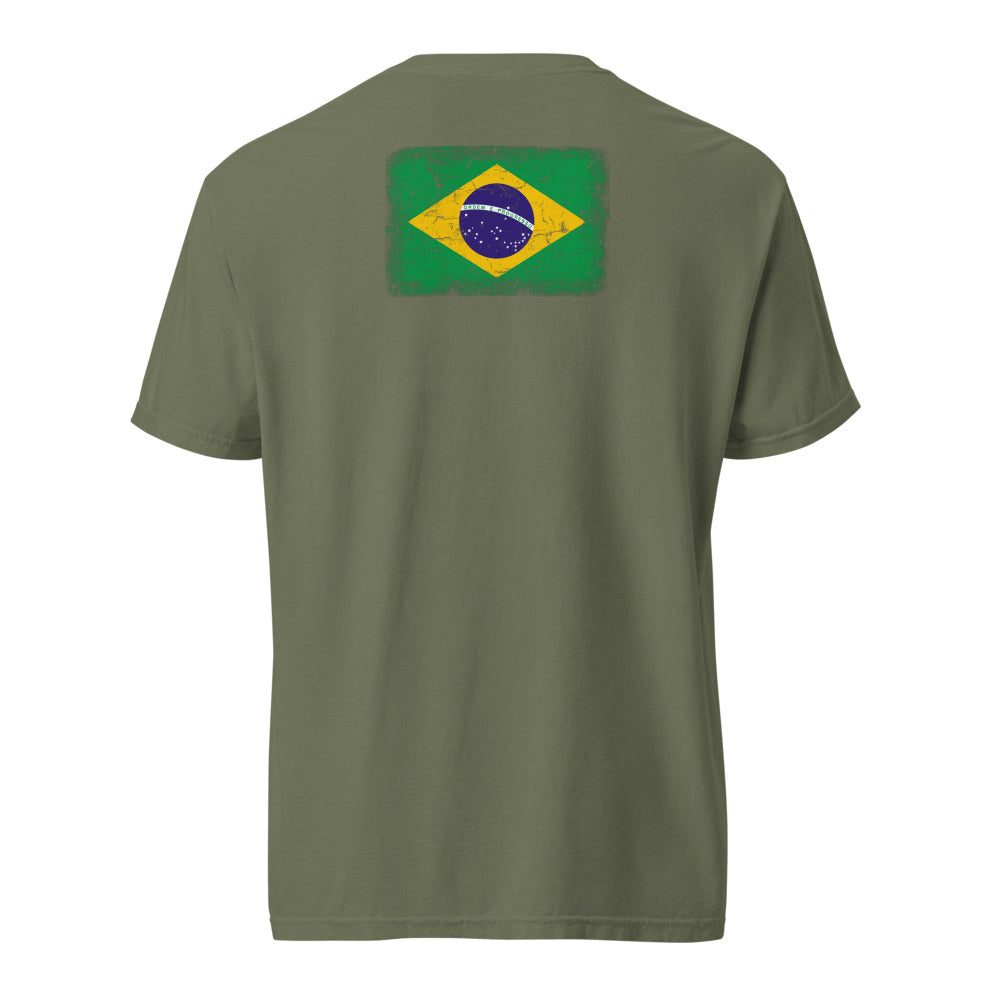 Brasil Flag Tee — Back — Moss