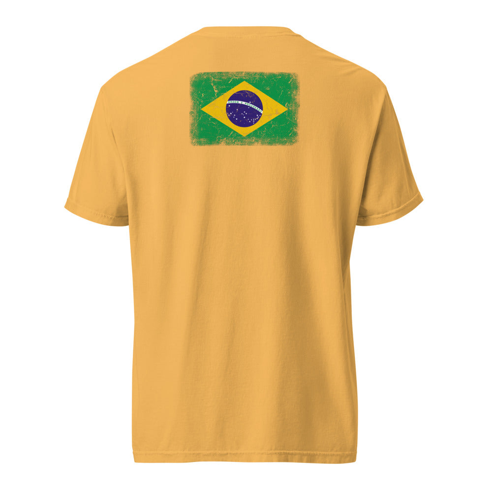 Brasil Flag Tee — Back — Mustard