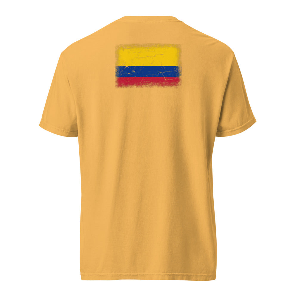 Colombia Flag Tee — Back — Mustard