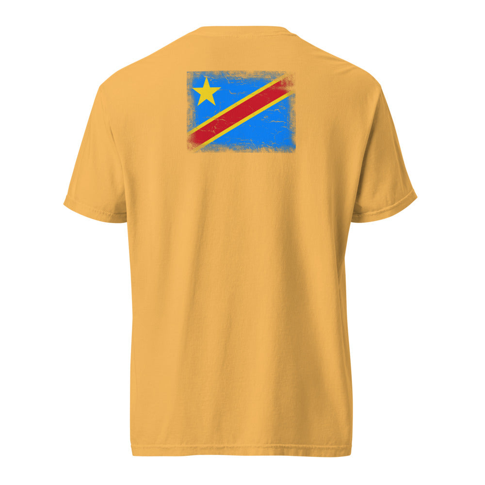 Congo Flag Tee — Back — Mustard