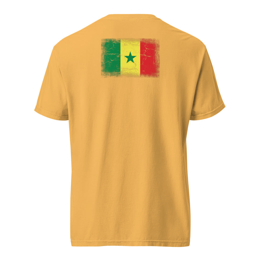 Senegal Flag Tee — Back — Mustard